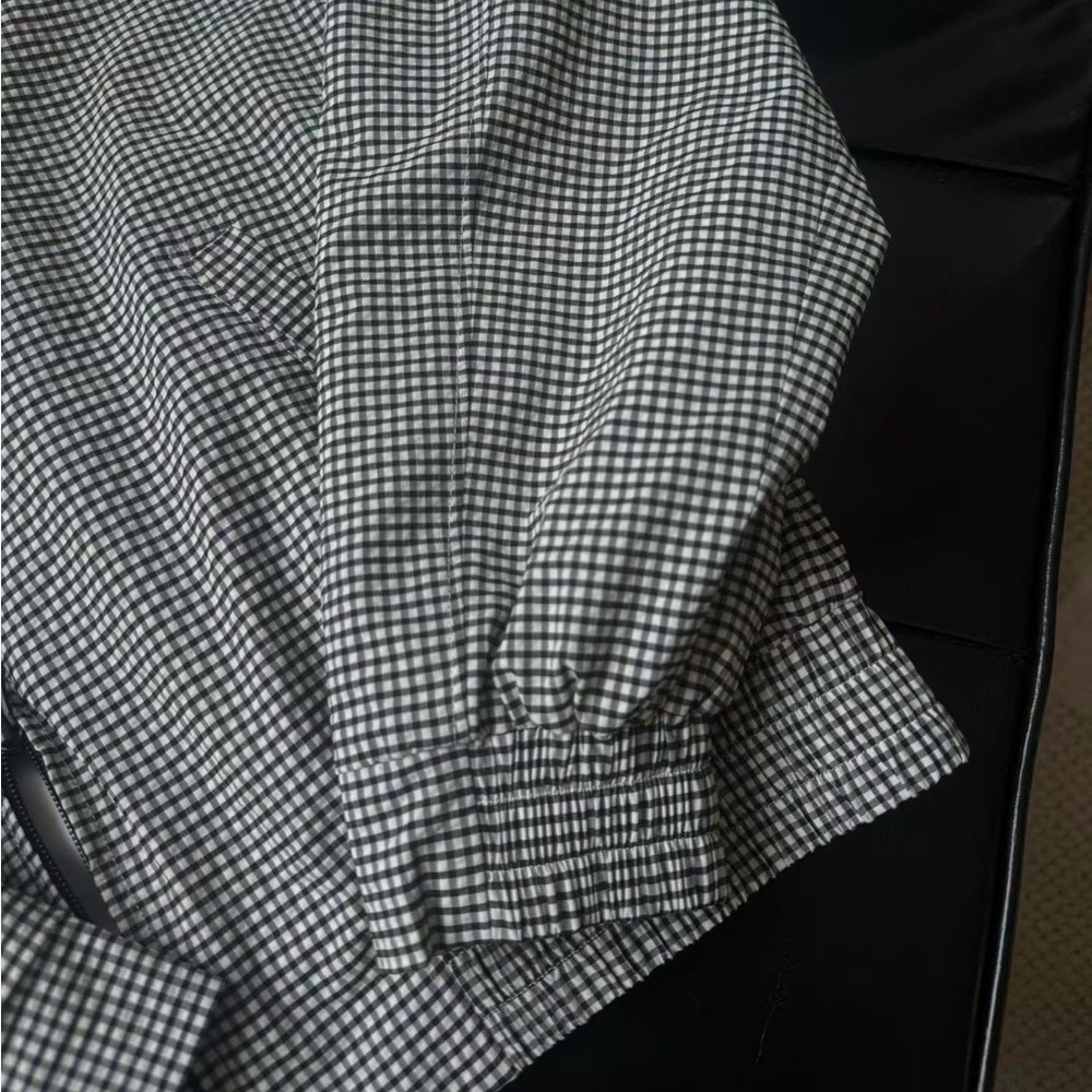 Tibi NWOT Tech Gingham Track Jacket - image 10